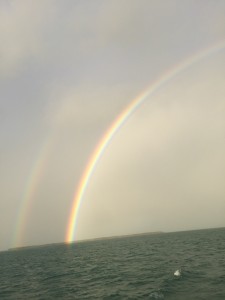 Amazing double rainbows